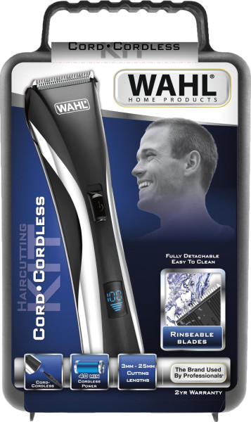 Wahl tondeuse hybride à cristaux liquides (ACL) / tondeuse à cheveux et à barbe Accu- Hybrid Clipper