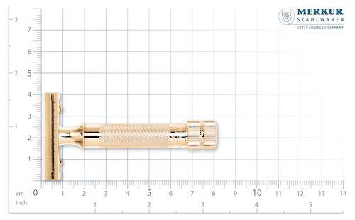 Rasoir de sûreté 34G | poignée courte | plaqué or 24ct