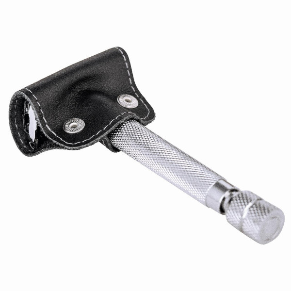 Protège-lame pour rasoir humide cuir noir