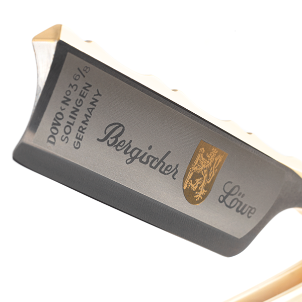 Rasoirs droits 6/8" carbon | Bismarck | incrustation or