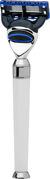 Rasoir | Gillette® Fusion™| résine précieuse blanche Série "Premium Design Paris".