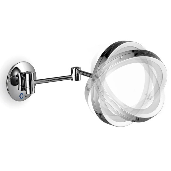 Miroir LED Saturn T3 pour montage mural avec connexion directe et double bras pivotant (020744)