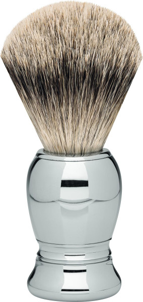 Erbe Blaireau de rasage Silver Sharpen Métal brillant raffiné "Premium Design MILANO