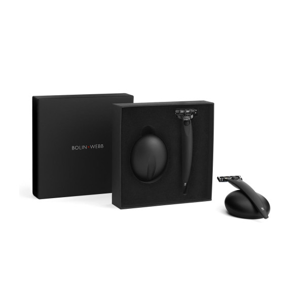 Coffret cadeau R1 mat avec rasoir humide et support de rasoir