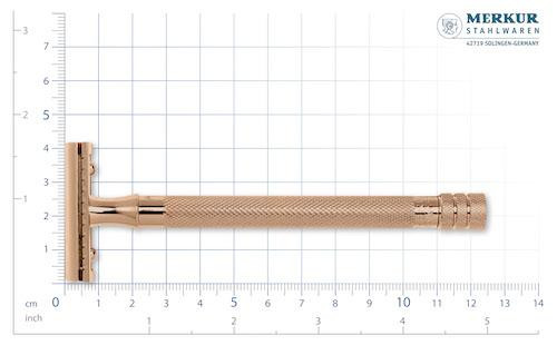 Rasoir de sûreté 24G | poignée longue | or rosé