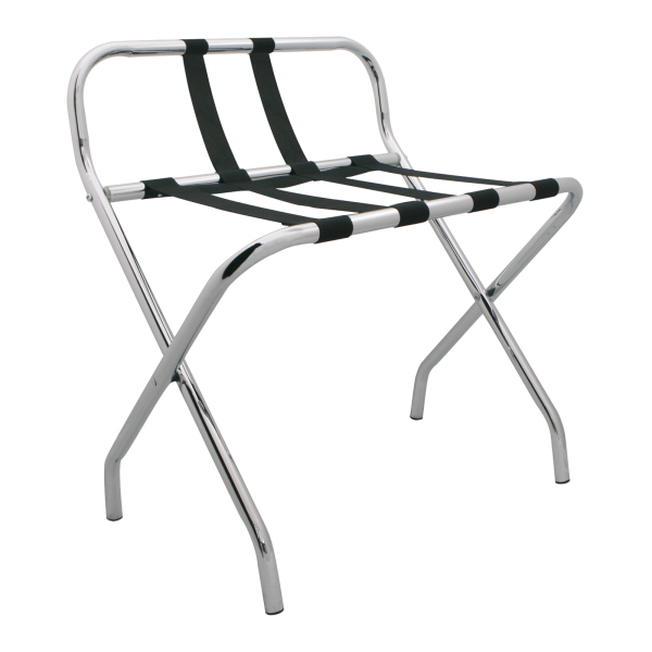 Porte-bagages en tube d'acier tubulaire, articulée en chrome avec Dossier protecteur