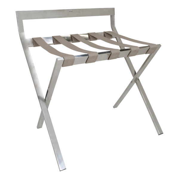 Porte-bagages en acier inoxydable, articulée en chrome avec dossier protectuer