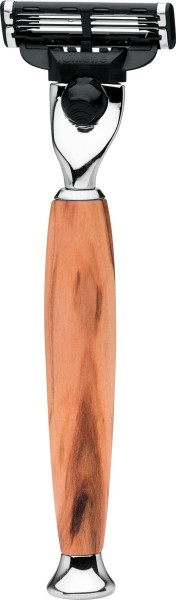 Rasoir | Gillette® Mach3® | Bois de d'olivier "Serie Premium Design MILANO"